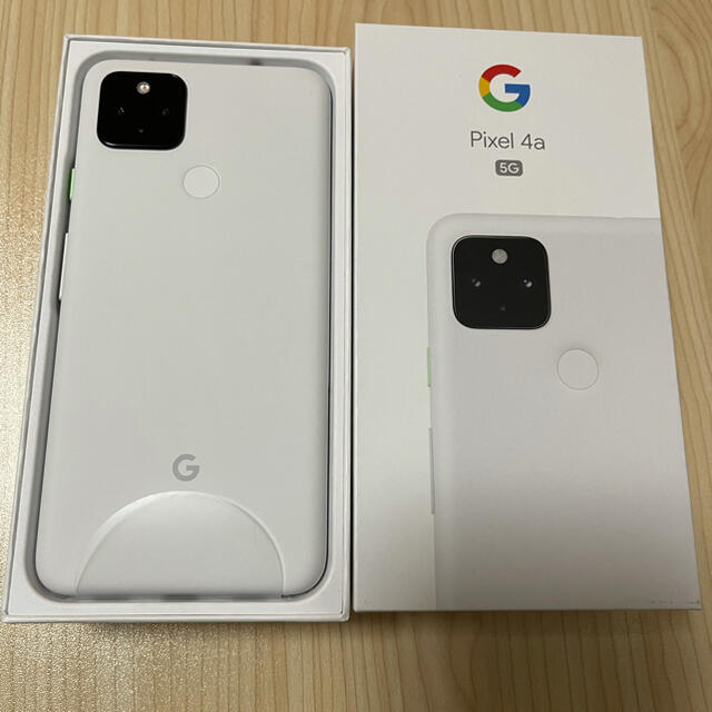 Google Pixel(グーグルピクセル)のGooglePixel4a(5G)Clearlywhite 新品　ロック解除済 スマホ/家電/カメラのスマートフォン/携帯電話(スマートフォン本体)の商品写真