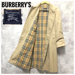 バーバリー(BURBERRY)の極美品⭐️イングランド製⭐️バーバリーズ ノバチェック ステンカラーコート XL(ステンカラーコート)