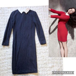 カルヴェン(CARVEN)のカルヴェン×プチバトー❤️襟付きワンピース/アレクサチャン着用(ひざ丈ワンピース)