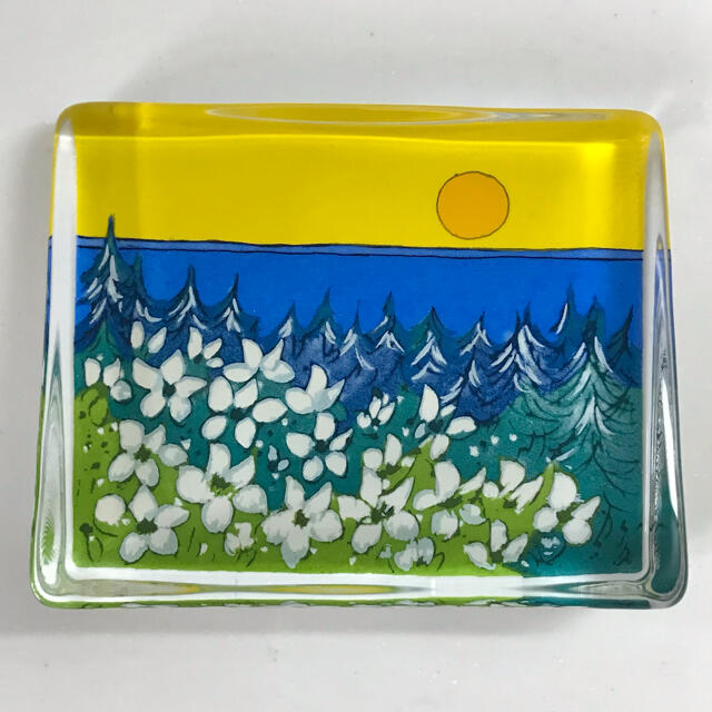 iittala(イッタラ)のiittala ヘルヤ ガラスカード(大) "Lämpö Auringon" インテリア/住まい/日用品のインテリア小物(置物)の商品写真