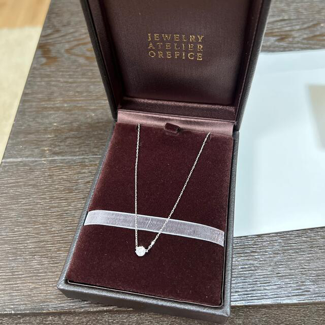 大幅値下げ！オレフィーチェ　鑑定書付き　ダイヤモンドネックレス　0.23ct レディースのアクセサリー(ネックレス)の商品写真