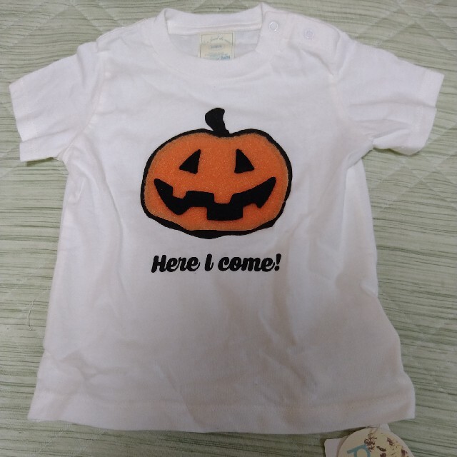 gelato pique(ジェラートピケ)の《新品タグ付》ジェラートピケベビー☆ハロウィンパンプキンTシャツ70〜80cm キッズ/ベビー/マタニティのベビー服(~85cm)(Ｔシャツ)の商品写真