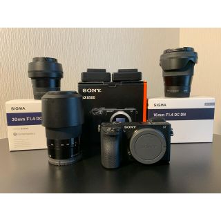 ソニー(SONY)の【美品】SONY a6500 + レンズ3本(ミラーレス一眼)