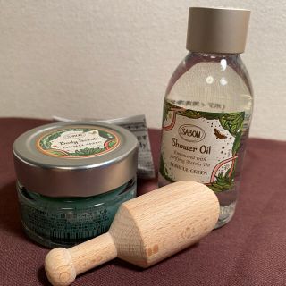 サボン(SABON)のSABON ☆ブリスフル・グリーン☆ スクラブ・シャワーオイル(バスグッズ)