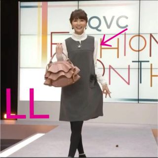 トゥービーシック(TO BE CHIC)の新品未使用タグ付き アンドラブ &LOVE QVC LLサイズ レーストップス(カットソー(長袖/七分))