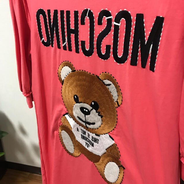 MOSCHINO - MOSCHINO モスキーノ ワンピース ロングTシャツ 刺繍