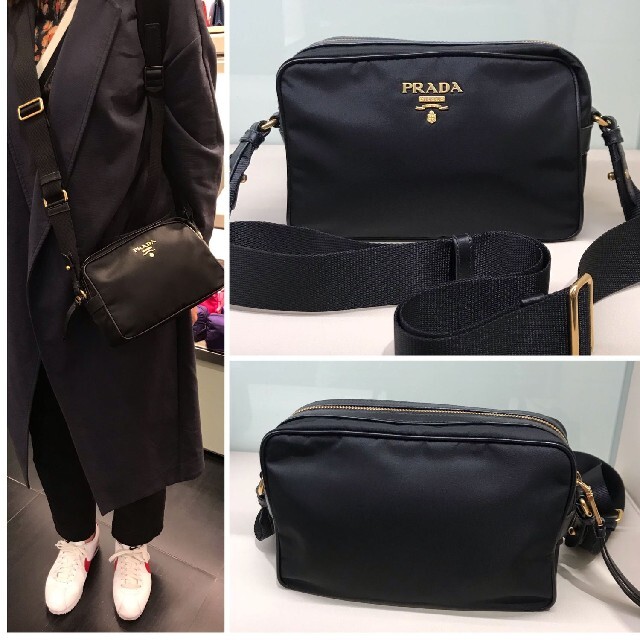 PRADA(プラダ) ナイロン ショルダーバッグ 黒 KK608-