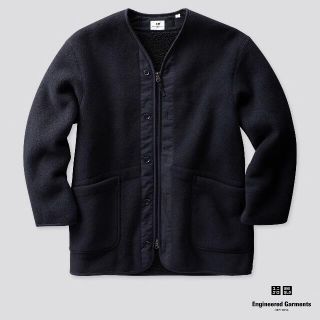 エンジニアードガーメンツ(Engineered Garments)のユニクロ　エンジニアード　フリース　ノーカラー　コート　メンズ　(カーディガン)