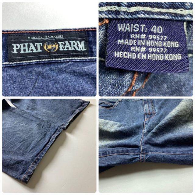 PHATFARM - PHATFARMファットファームw40デニムバギーパンツ古着Gパン