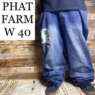 PHATFARM - PHATFARMファットファームw40デニムバギーパンツ古着Gパン