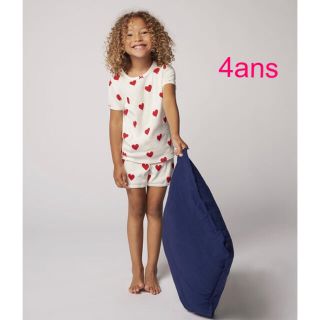 プチバトー(PETIT BATEAU)のプチバトー  新品タグ付き　半袖　パジャマ  4ans/104cm(パジャマ)