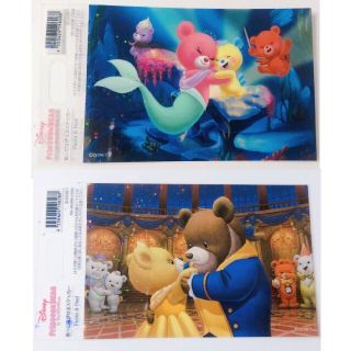 ディズニー(Disney)のリトルマーメイド ユニベア 10周年記念  ステッカー アリエル & ベル(キャラクターグッズ)