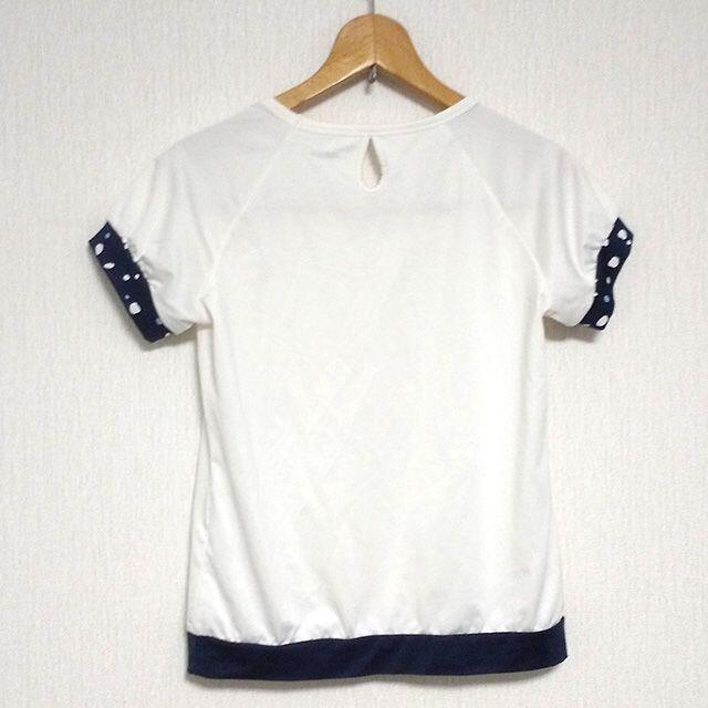 Kappa(カッパ)のkappaカッパ　Tシャツ　レディース　半袖　水玉　ホワイト　速乾　Sサイズ レディースのトップス(Tシャツ(半袖/袖なし))の商品写真