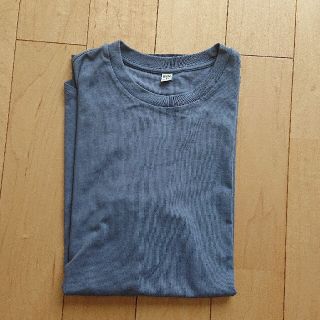 ユニクロ(UNIQLO)のUNIQLO ユニクロ スムースコットンラウンドヘムロングT 半袖(Tシャツ(半袖/袖なし))