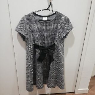 ザラキッズ(ZARA KIDS)のZara girls グレンチェックワンピース　サイズ130(ワンピース)