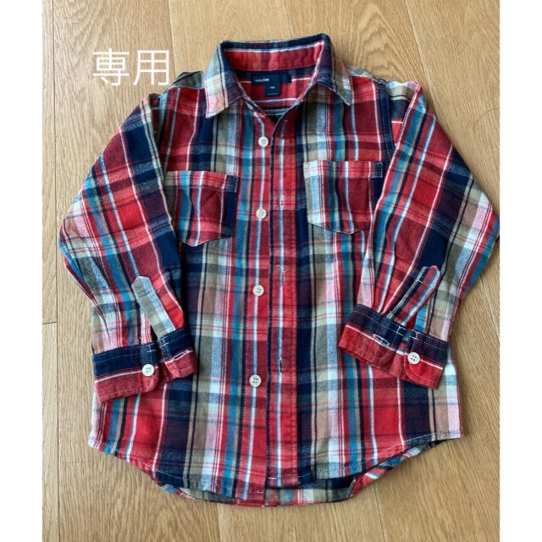 GAP(ギャップ)のGAP 赤　ネルシャツ キッズ/ベビー/マタニティのキッズ服男の子用(90cm~)(ブラウス)の商品写真