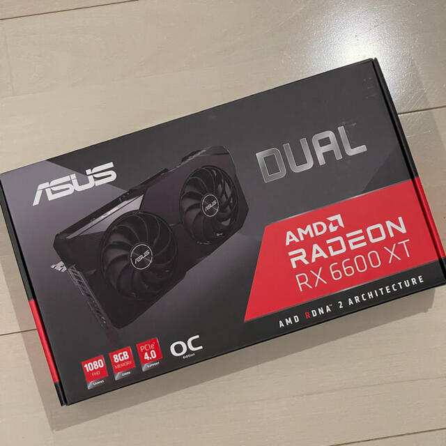 【新品未開封】ASUS DUAL AMD RADEON Rx6600XTPC/タブレット