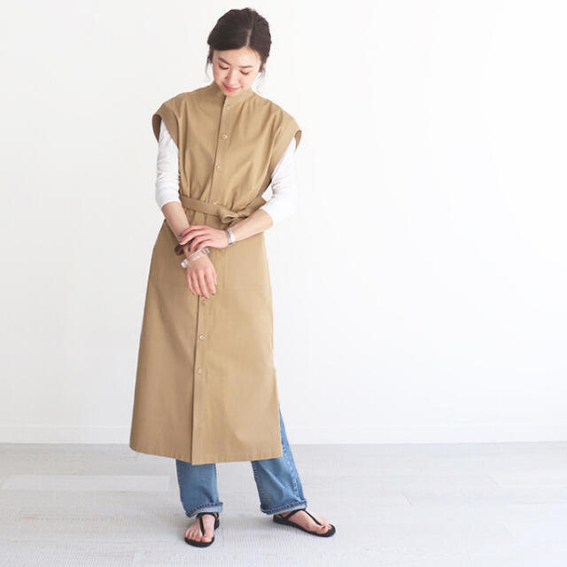 【AURALEE】WASHED CAVALRY TWILL ONE-PIECE