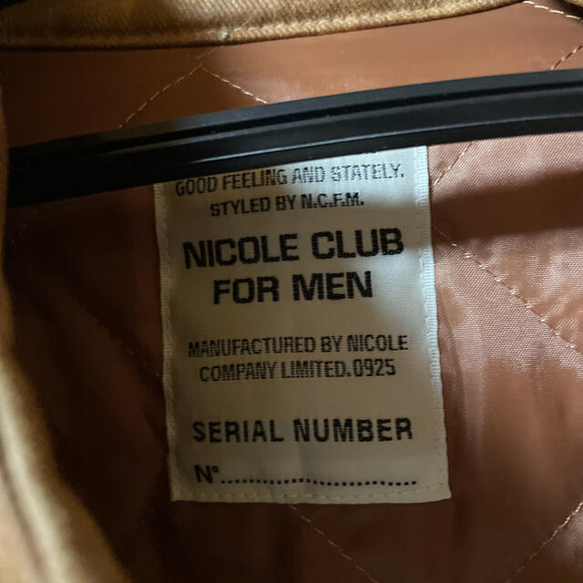 NICOLE CLUB FOR MEN(ニコルクラブフォーメン)のNICOLE CLUB FOR MEN ライダーズブルゾン　ニコルクラブ メンズのジャケット/アウター(ブルゾン)の商品写真