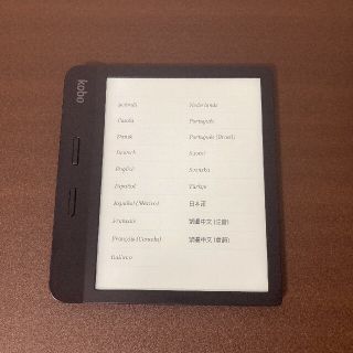 ラクテン(Rakuten)の美品 Rakuten Kobo Libra H2O ブラック カバーセット(電子ブックリーダー)