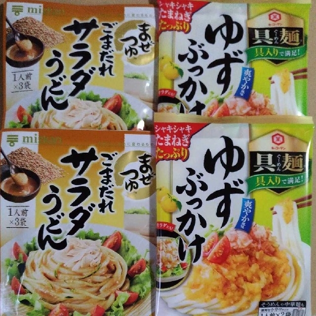 キッコーマン(キッコーマン)のミツカン　まぜつゆ　ごまだれ　キッコーマン　具麺　ゆずぶっかけ　麺用調味料 食品/飲料/酒の食品(調味料)の商品写真