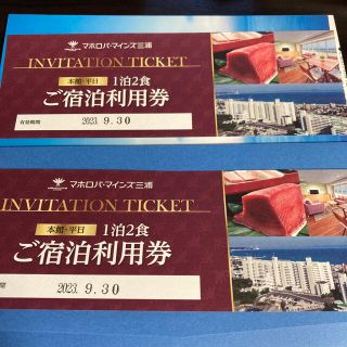 国産原料100% マホロバマインズ三浦 本館1泊2食ペア宿泊券・期限23年9
