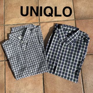 ユニクロ(UNIQLO)のUNIQLO men’s ボタンダウンシャツ　2枚セット　 Lサイズ(シャツ)