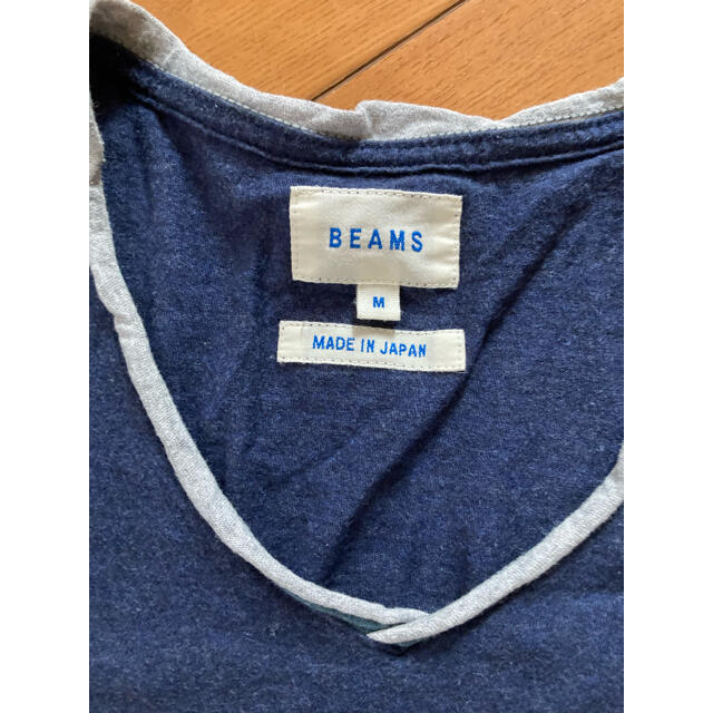 BEAMS(ビームス)のビームス　Vネック　Tシャツ　中古 メンズのトップス(Tシャツ/カットソー(半袖/袖なし))の商品写真