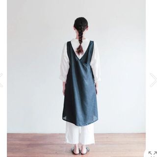 フォグリネンワーク(fog linen work)の最終価格　fog linen work エプロン(ひざ丈ワンピース)