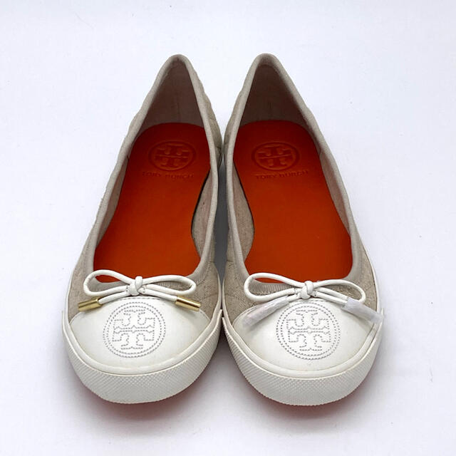 Tory Burch(トリーバーチ)の【極美品】TORY BURCH トリーバーチ キャンバス バレエシューズ レディースの靴/シューズ(バレエシューズ)の商品写真