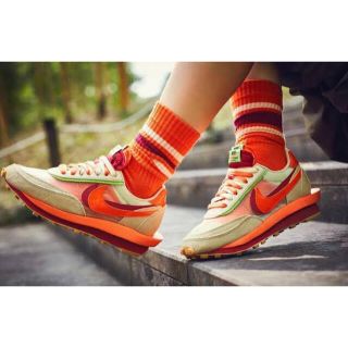 ナイキ(NIKE)の新品CLOT×sacai×NIKE LDWAFFLE ORANGE BLAZE(スニーカー)