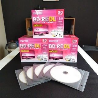 マクセル(maxell)のmE4【新品】maxell Blu-ray Disc繰り返し録画50G×4枚(ブルーレイレコーダー)