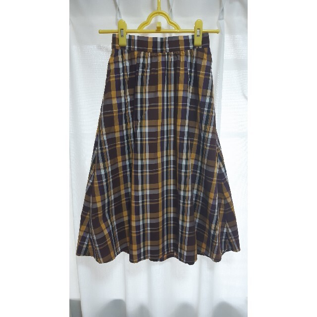 GU(ジーユー)のチェックスカート　S レディースのスカート(ロングスカート)の商品写真
