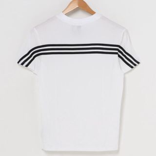 アディダス(adidas)のadidas 3本線白Tシャツ　Sサイズ(Tシャツ(半袖/袖なし))