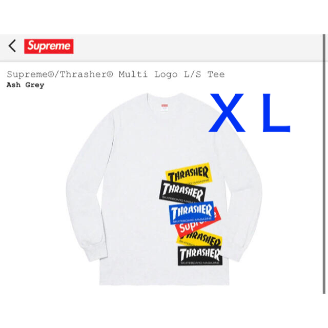 XL Supreme Thrasher Multi Logo LS Teeトップス
