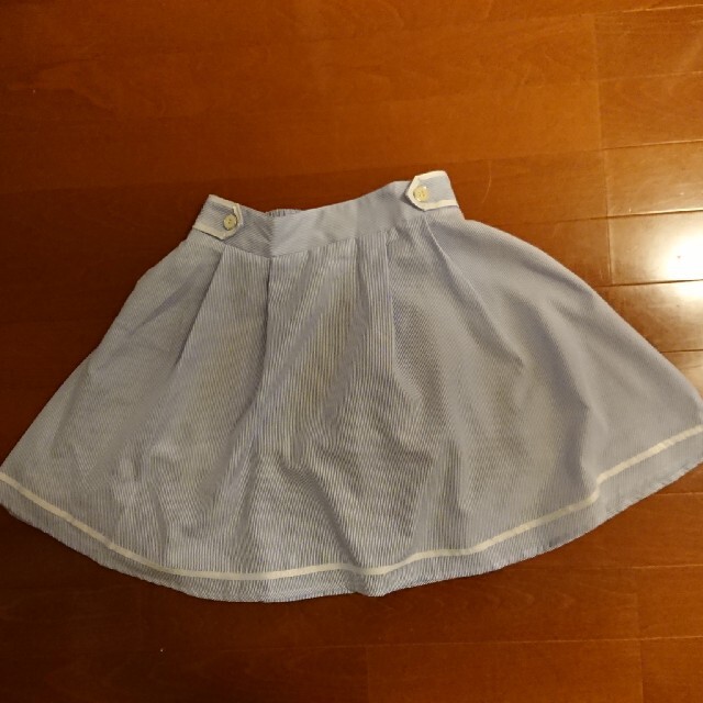 子供服 スカート 水色 身長145～155 胴囲56～63 キッズ/ベビー/マタニティのキッズ服女の子用(90cm~)(スカート)の商品写真