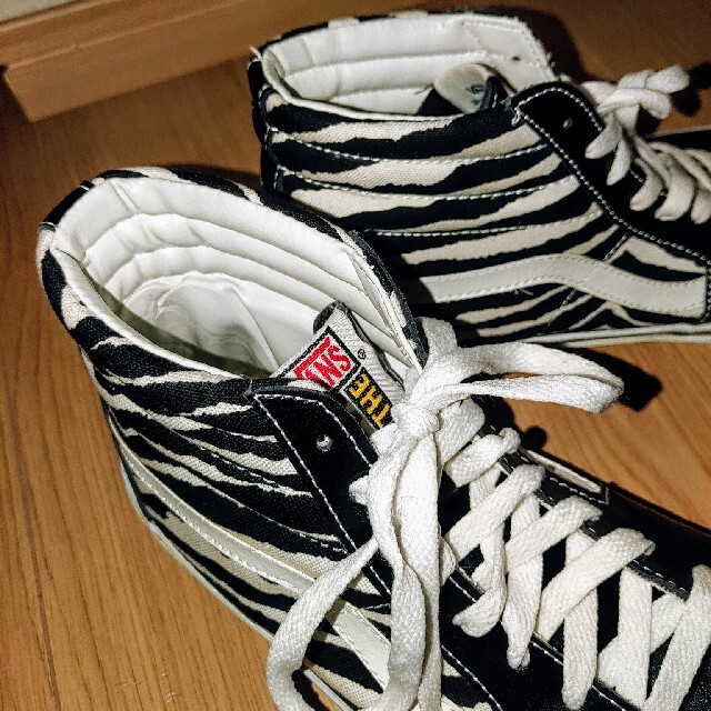 VANS - レア！貴重 廃盤 バンズ VANS SK8 HI レザー ゼブラ スケハイ