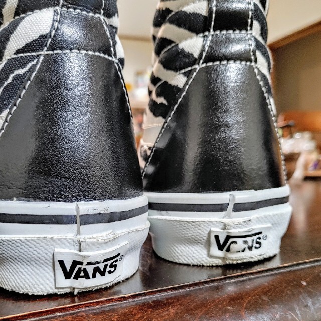 VANS - レア！貴重 廃盤 バンズ VANS SK8 HI レザー ゼブラ スケハイ