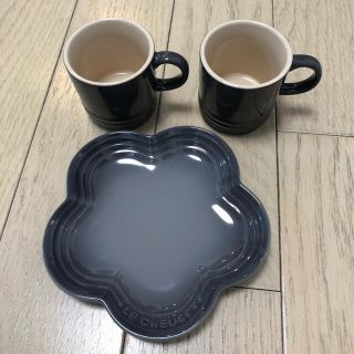 ルクルーゼ(LE CREUSET)のルクルーゼ  フラワープレート マグ　セット(食器)