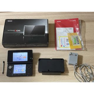 ニンテンドウ(任天堂)のNintendo 3DS 本体  コスモブラック　中古(携帯用ゲーム機本体)