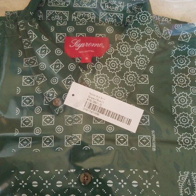 supreme paisley grid shirt black シュプリーム