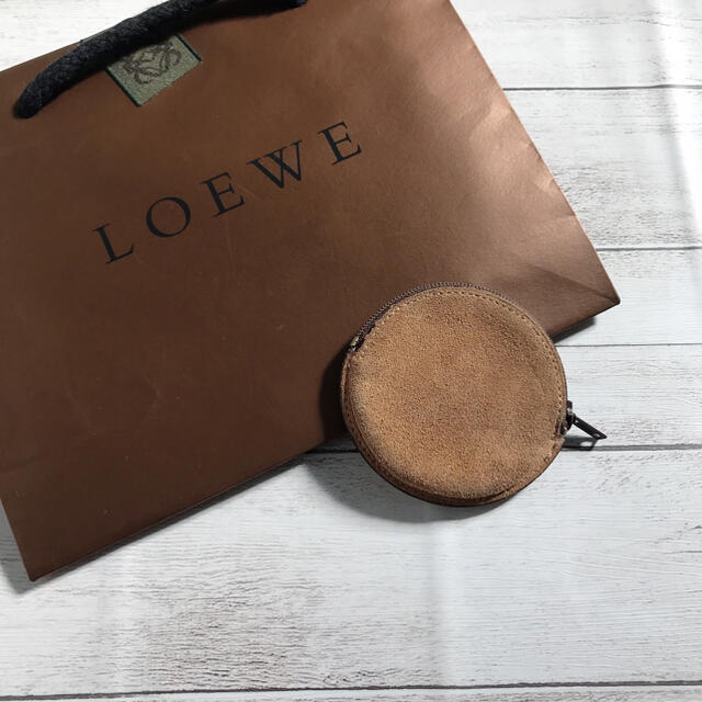 LOEWE(ロエベ)の【極美品】LOEWE ロエベ スエード アナグラム コインケース 小銭入れ レディースのファッション小物(コインケース)の商品写真