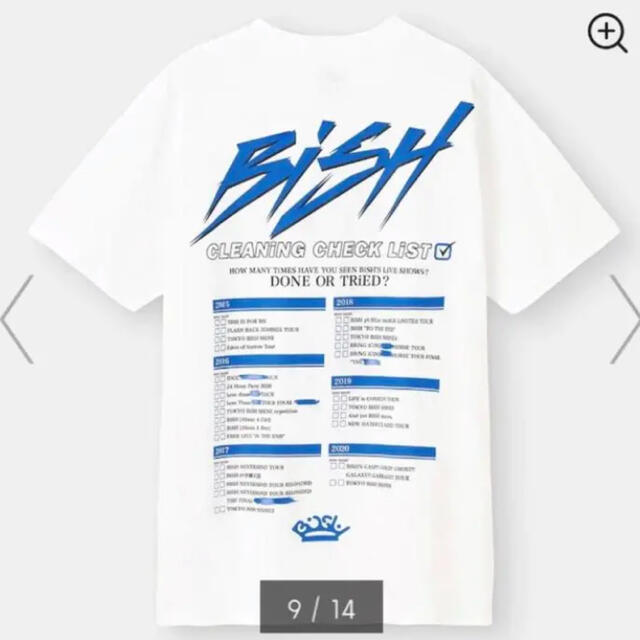 GU(ジーユー)の新品 GU BiSH コラボ Tシャツ ホワイト オンライン限定 XXL メンズのトップス(Tシャツ/カットソー(半袖/袖なし))の商品写真