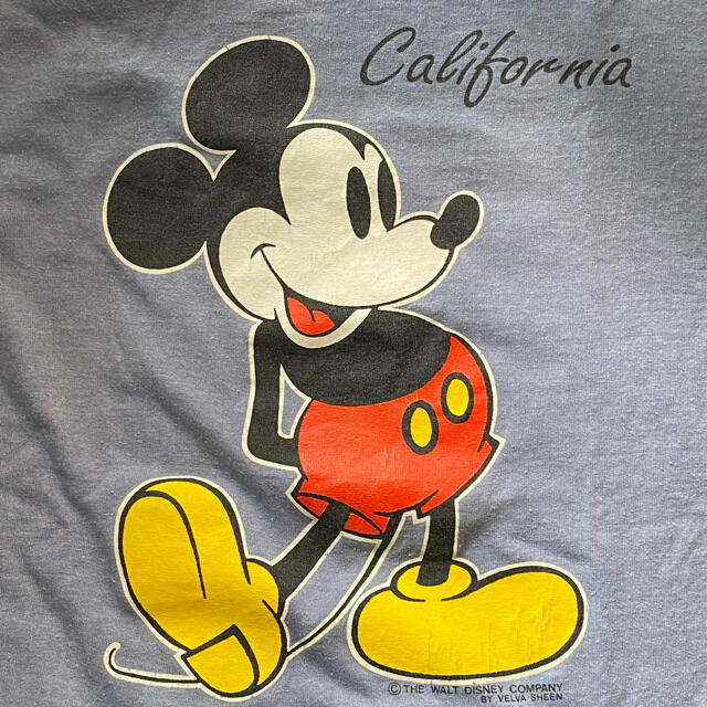 90s USA製 アメリカ古着 ミッキーマウス トリムTシャツ 【美品】
