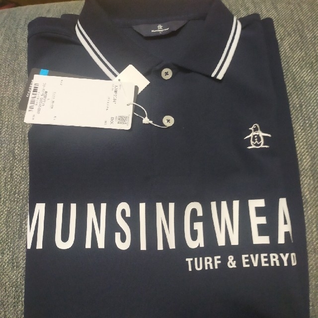 定価半額以下 Munsingwear マンシングウェア ポロシャツ 濃紺 新品ポロシャツMサイズ−3℃クール