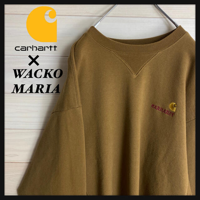 古着屋avancer0648【超人気コラボ】カーハートWIP☆ワコマリア☆刺繍ロゴ入りスウェット 即完売注意