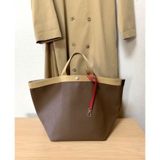 エルベシャプリエ(Herve Chapelier)の美品　エルベシャプリエ  725GP 舟型トートLサイズ　トープ　ゴールド(トートバッグ)