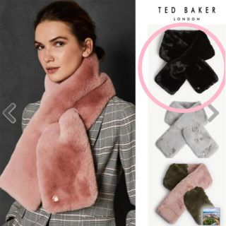 テッドベイカー(TED BAKER)の美品 TEDBAKER 1.1万 テッドベーカー エコファーマフラーCHARLI(マフラー/ショール)