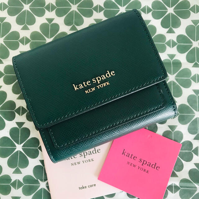 ファッション小物【モカさま専用】Kate spade 折り財布　グリーン