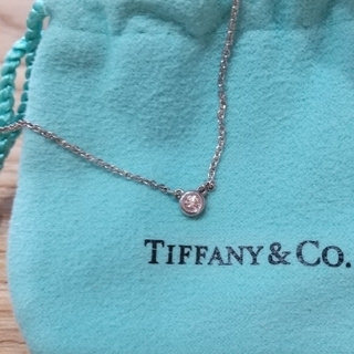 ティファニー(Tiffany & Co.)の TiffaIny&Co バイ ザ ヤード シングルダイヤモンドペンダント(ネックレス)
